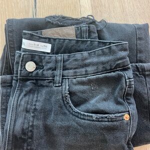 Zara distressed wide-leg ankle length